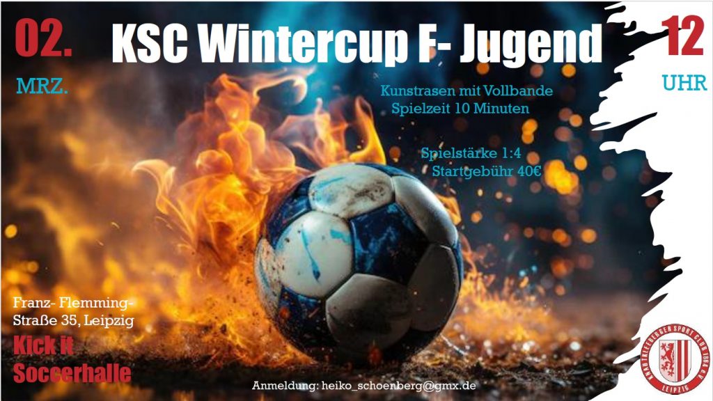 Einladung zum KSC Wintercup 2024 der F-JUGEND